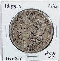 1883-S  Morgan Dollar   F