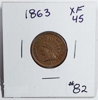 1863  Indian Head Cent   XF-45