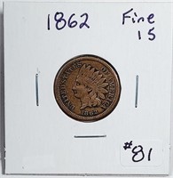1862  Indian Head Cent   F-15