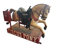 Vintage Coin Operated “Circus Pony” Horse 56”L