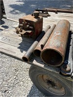 Lot of Steel pipe and Hydraulic Tank