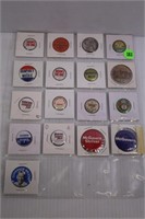 17 ASSORTED CAMPAIGN BUTTONS