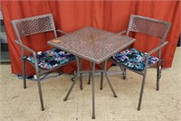 Patio Set with 2 Chairs - 24" x 24" x 28"