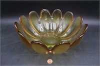 Indiana Glass Amber Lotus