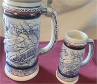 L - LOT OF 2 COLLECTIBLE AVON STEINS (C42)
