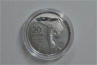 2012 $20 Canadian .999 Silver 1/4 ozt