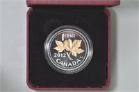 2012 One Cent Canadian .999 1/2 ozt