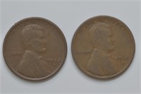 1915-S and 1922-D Lincoln Wheat Cents