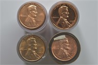 4 Rolls of Lincoln Cents Mixed Dates and Mints