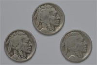 1917-D, 1917-S and 1918-D Buffalo Nickels