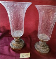 L - LOT OF 2 VINTAGE CANDLE HOLDERS (C29)