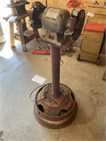 Bench grinder with heavy stand works