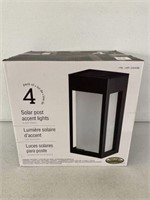 NATURALLY SOLAR PACK OF 4 SOLAR POST ACCENT