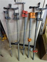 5 Pipe clamps tallest 3'