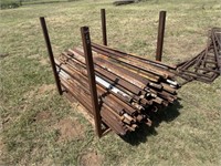 6ft steel post with metal rack