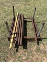 Pipe 5-6ft long with metal rack