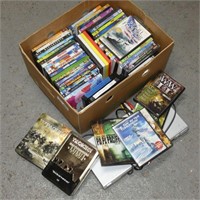 Box Lot of DVD's w/ DVD Player