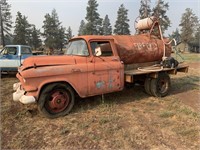 OLD GMC FLATBED WATER TRUCK
