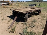 12' X 6' FARM TRAILER, FRONT AXLE STEERS