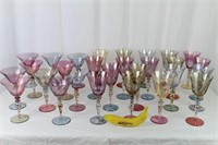 Royal Danube Hand Painted Crystal Wine Glasses