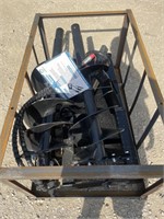 2023 Heavy duty skid steer auger. Includes 3 bits