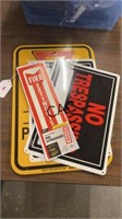 Lot of Assorted Metal Caution Signs