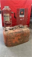 Lot of Ansul Fire Equipment and Vintage Gas Can
