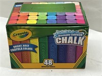 (4x Bid) Crayola 48 Ct Washable Sidewalk Chalk