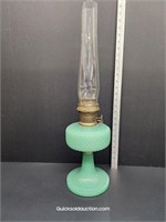 Aladdin Moonstone Quilt Jadeite 1930's Oil Lamp
