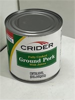 (24x Bid) Crider 1 Lb Fully Cooked Ground Pork