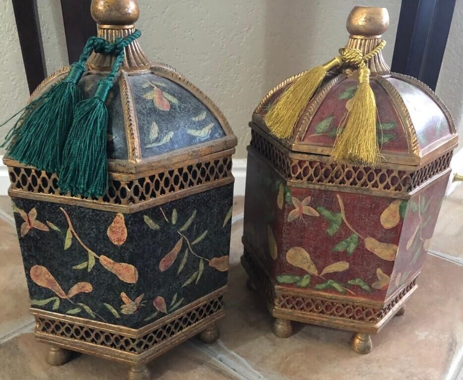 L - LOT OF 2 DECOR BOXES (C68)