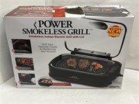 Power Smokeless Indoor Electric Grill w/Lid