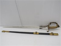 US M1852 Naval Dress Sword and Scabbard Presented