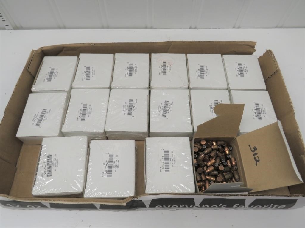 (16 Boxes) Midway 32 Cal. .312” Seconds Reloading