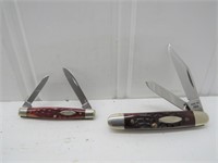 (2) Case XX Dark Amber Pocket Knives – 62055