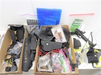 (2 Trays) Various Sporting Goods – gun cleaning