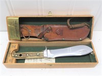 Early Puma No. 6377 White Hunter Stag Handled 10