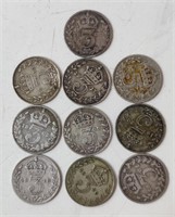 1900'S BRITISH SILVER COINS
