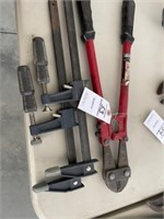 18" Bolt Cutters & 2 Small Bar Clamps