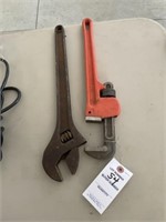15" Crescent Wrench & 14" Pipe Wrench