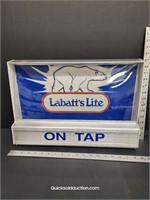 Labatt's Lite On Tap Sign -Needs bulb & not tested