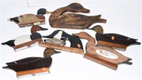 (7) hand carved Duck Silhouette displays by