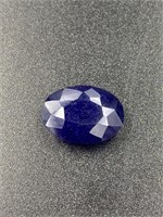 5.71 Carat Oval Cut Blue Sapphire GIA