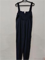 ($49) Women's Crinkled Satin Shirred Jumpsuit, XL