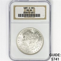 1885-O Morgan Silver Dollar NGC MS64