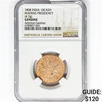 1808 10 Cash 4.7g India NGC Shipwreck