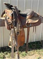 Big Horn Floral Tooled Leather Saddle