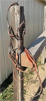 Leather Horse Bridle with Twisted Snaffle