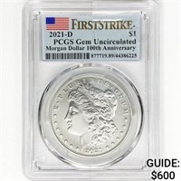 2021-D Morgan Silver Dollar PCGS Gem Uncirculated