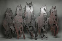 Wild Horses Metal Sculpture